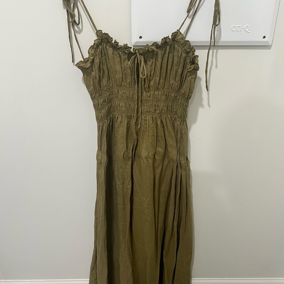 Doen Rhoda Midi Dress in Verbana Olive Size Large - Picture 6 of 8